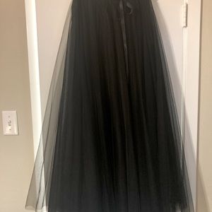 Elan black tulle skirt